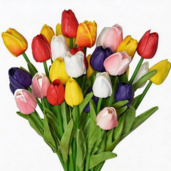 Kaelin Home 24 pc Multicolor Artificial Tulips Flowers