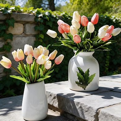 Kaelin Home 24pcs Multicolor Artificial Tulips Flowers