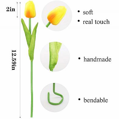 Kaelin Home 24pcs Multicolor Artificial Tulips Flowers