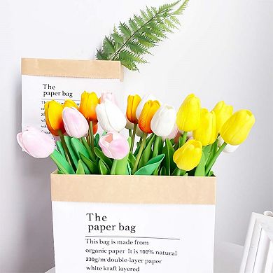 Kaelin Home 24pcs Multicolor Artificial Tulips Flowers