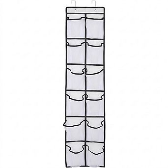 Over The Door Hanging Shoe Organizer with 12 Large Pockets Storage Rack