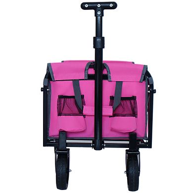 WOW PIONEER Expandable Dual-Layer Utility Wagon with 100% Extra Space - 225lbs Capacity