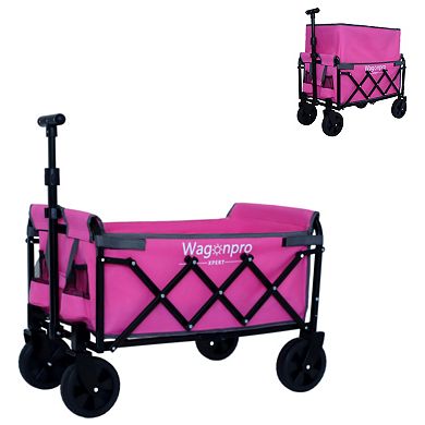 WOW PIONEER Expandable Dual-Layer Utility Wagon with 100% Extra Space - 225lbs Capacity