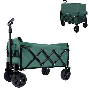 WOW PIONEER Expandable Dual-Layer Utility Wagon with 100% Extra Space - 225lbs Capacity
