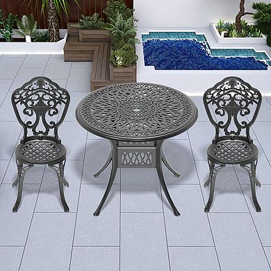 WOW PIONEER 3-Piece Cast Aluminum Outdoor Furniture Set