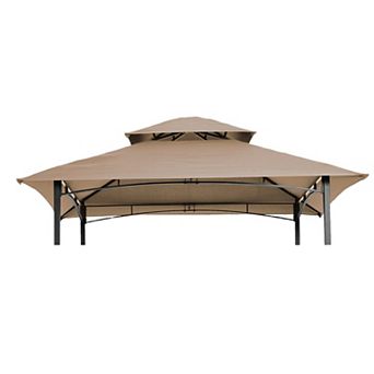 8x5ft Double Tiered Grill Gazebo Replacement Canopy
