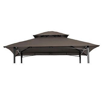 8x5ft Double Tiered Grill Gazebo Replacement Canopy