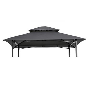 8x5ft Double Tiered Grill Gazebo Replacement Canopy