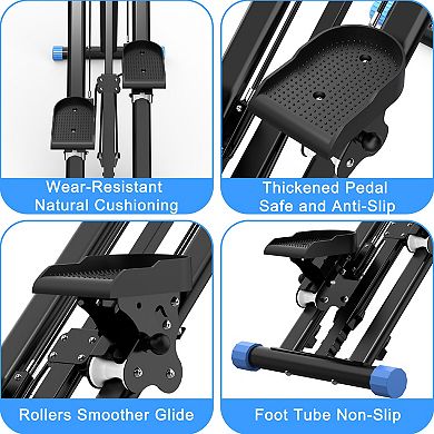 Vertical Climber Stair Stepper with Resistance, Full-Body Workout Machine Adjustable Handlebar