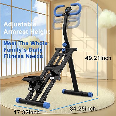 Vertical Climber Stair Stepper with Resistance, Full-Body Workout Machine Adjustable Handlebar