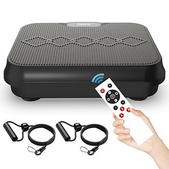 Vibration Plate Machine with Remote & Bands, Whole Body Workout Platform for Home Gym