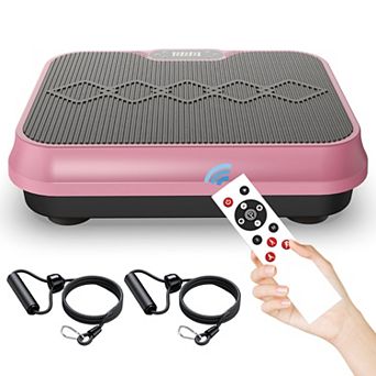 Vibration Plate Machine with Remote & Bands, Whole Body Workout Platform for Home Gym