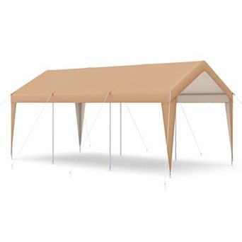 10'x20' Heavy Duty Carport with Steel Frame and Detachable Sidewalls