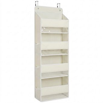 Over-the-Door Hanging Organizer, Clear Window, 40 lb Capacity