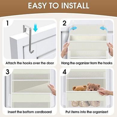 Over-the-Door Hanging Organizer, Clear Window, 40 lb Capacity
