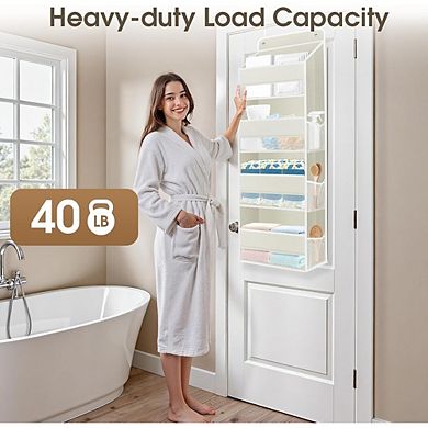 Over-the-Door Hanging Organizer, Clear Window, 40 lb Capacity