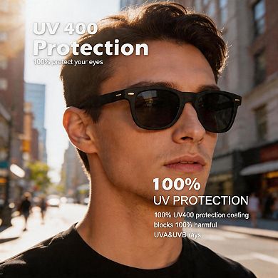 Kaelin Home Unisex Semi-Rimless Polarized Sunglasses UV400 for Driving