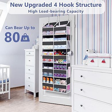 Heavy Duty Over Door Organizer with 20 Pockets and 5 Tiers Storage