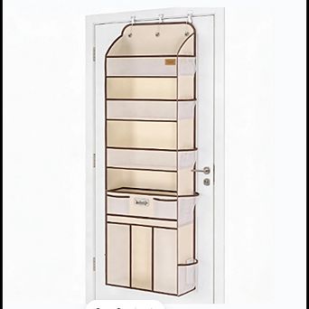 Over Door 5 tier Organizer with 10 Pockets, Hooks, and Removable Caddy