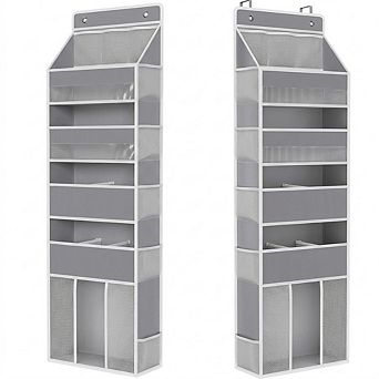 Over-the-Door Organizer, 5 Large & 13 Mesh Pockets, 50 lb Capacity