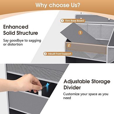 Over-the-Door Organizer, 5 Large & 13 Mesh Pockets, 50 lb Capacity