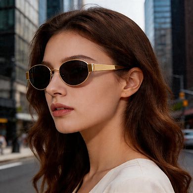 Kaelin Home Womens Retro Oval Sunglasses UV400 Protection