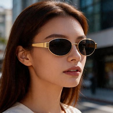 Kaelin Home Womens Retro Oval Sunglasses UV400 Protection
