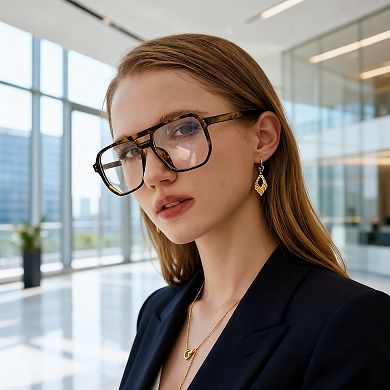 Kaelin Home Oversized Square Pilot Blue Light Blocking Glasses