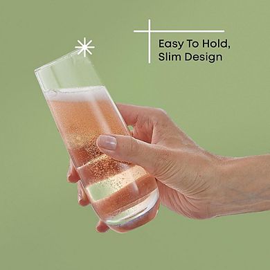 Crystal Glassware Set, Prosecco & Highball Tumblers for Cocktails & Drinks