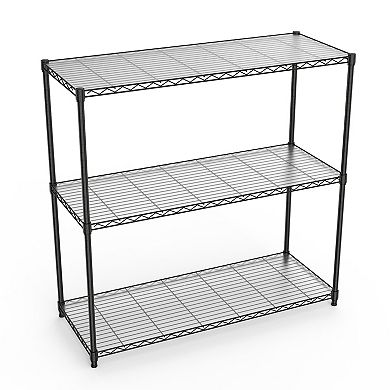 Heavy Duty 3-Tier Wire Shelf Unit, NSF Certified Adjustable Garage Storage Rack