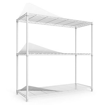 Heavy Duty 3 tier Wire Shelf Unit, NSF Certified Adjustable Garage Storage Rack