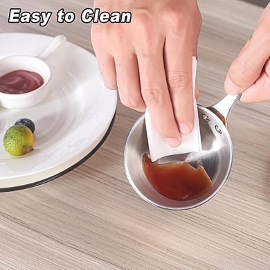 Mini Stainless Steel Saucepan, Tri-Ply Small Pot with Stay-Cool Handle