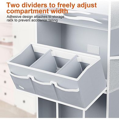 Over Door 5-Tier Baby Organizer with Clear Pockets and Mesh Sides set of 2