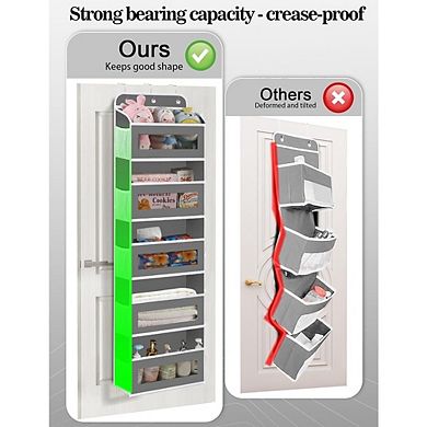 Over Door Organizer with 5 Shelves and 10 Mesh Pockets Storage