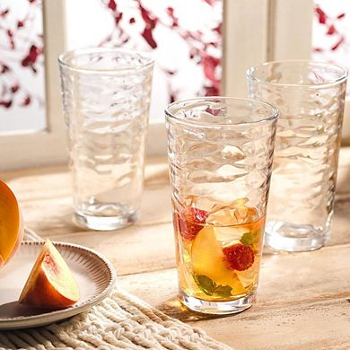 10pc Highball Drinking Glass Set, Glasses for Water, Juice & Cocktails