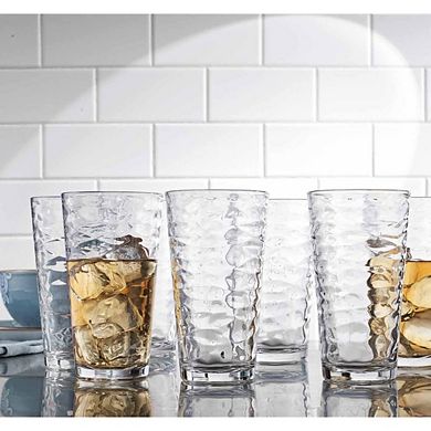 10pc Highball Drinking Glass Set, Glasses for Water, Juice & Cocktails