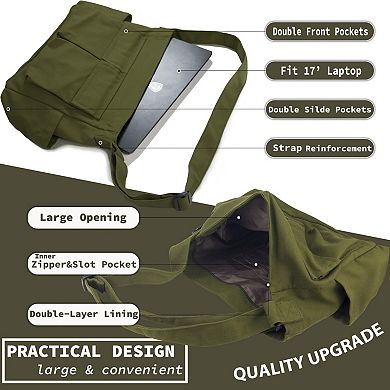 Kaelin Home Canvas Messenger Bag