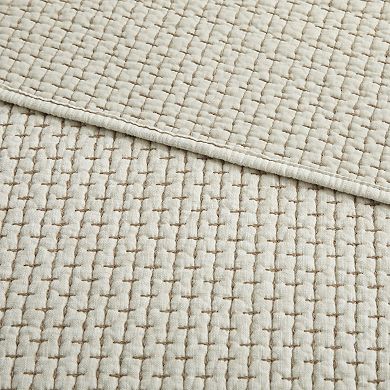 Levtex Home Pick-Stitch Artisan Quilted Throw Blanket