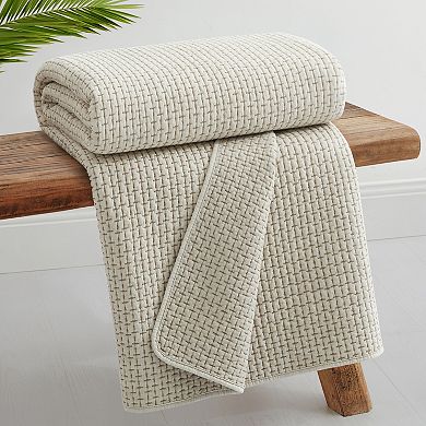 Levtex Home Pick-Stitch Artisan Quilted Throw Blanket