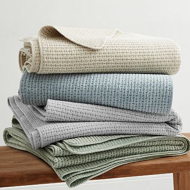 Levtex Home Pick-Stitch Artisan Quilted Throw Blanket