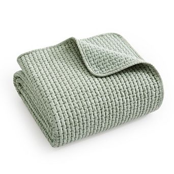 Levtex Home Pick-Stitch Artisan Quilted Throw Blanket