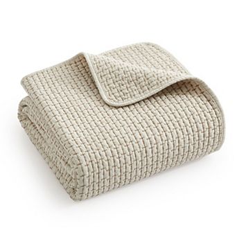 Levtex Home Pick-Stitch Artisan Quilted Throw Blanket