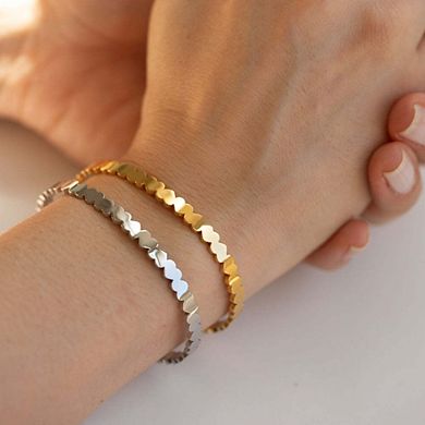ILY Heart Bracelet Silver