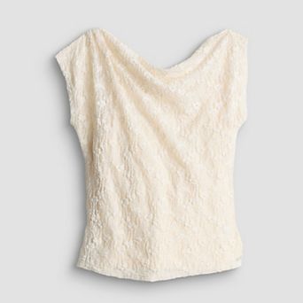 Girls 7-16 Lace Off Shoulder Short Sleeve Top