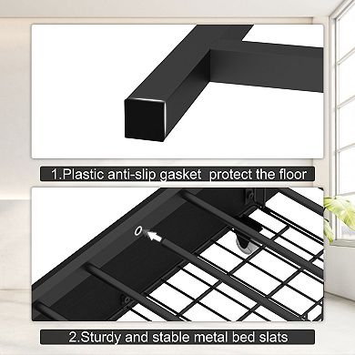 Corner Daybed with Storage Bookcase Headboard LED Light and Charging Station