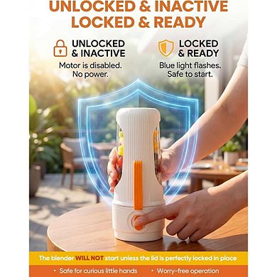 Portable Personal Blender, 12-Blade Mini Smoothie Maker, USB-C Rechargeable, BPA-Free