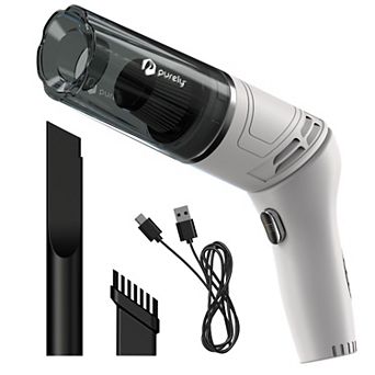 Purely C50 Portable Wireless Vacuum & Air Duster 70W 40,000 RPM for Keyboard & Car, White