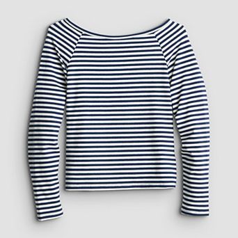 Girls 7-16 Sea + Skye Boat Neck Long Sleeve Cozy Tee