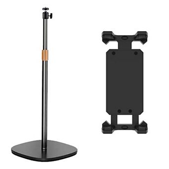 Delton S190S Adjustable Tablet Floor Stand and Phone Holder Bundle, Black