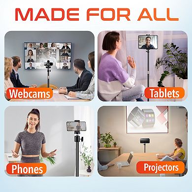 Delton S190S Adjustable Tablet Floor Stand and Phone Holder Bundle, Black